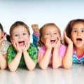 Small kids laughing