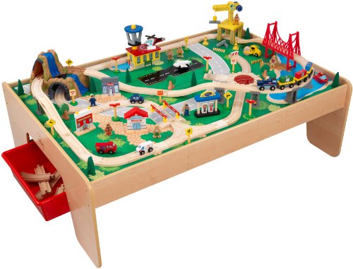 Wooden Train Table Toy Center Kidkraft Waterfall Mountain Train Set And Table