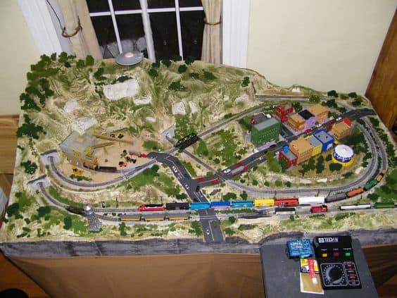 small train set for christmas village