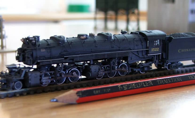 N scale model train